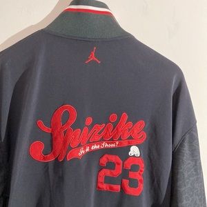 Jordan Spizike #23 Is It The Shoes? Logo Jacket black men's 3XL XXXL black red
